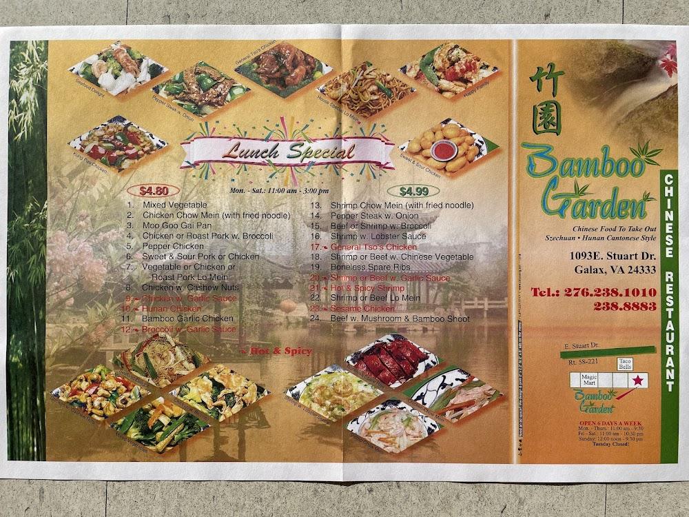 Bamboo Garden Restaurant Menu image 4